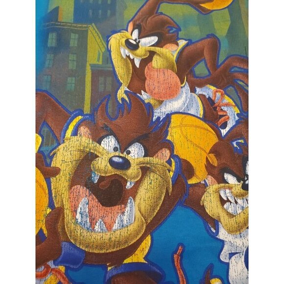 Looney‎ Tunes Tasmanian Devil Graphic T-shirt Mens Sz XXL Blue Civil Assets - Picture 4 of 7